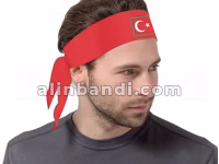 Türk Bayraklı Saten Festival ve Seçim Alın Bandı