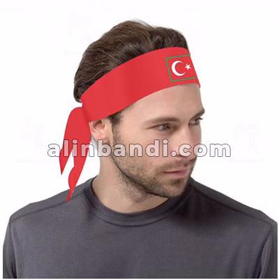 Türk Bayraklı Saten Festival ve Seçim Alın Bandı